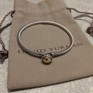 David Yurman 3mm Chatelaine gold dome bracelet